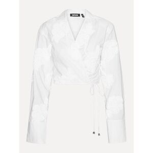 ROTATE BIRGERCHRISTENSEN Ruffle Neck Long Sleeve Blouse Women WHITE Shirts